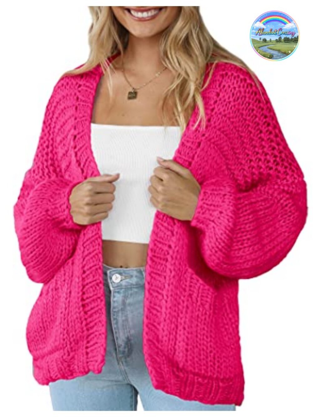 Women's Knit Cardigan Lightweight Open Front with Pockets Long Sleeve